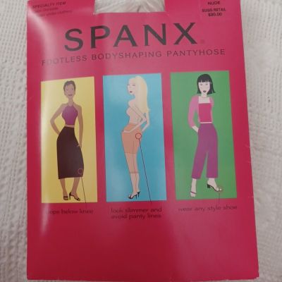 SPANX The Original Footless Control Top Pantyhose Womens Size B Nude BodyShaping
